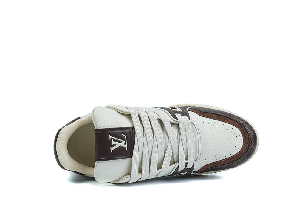 PK god Louis Vuitton LV Trainer #54 Signature moka White retail materials ready to ship